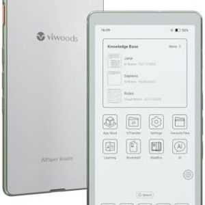 6.13'' Carta1300 AiPaper Reader with 4G Connectivity, Ultra-Thin & Light E Ink eReader Device, AI Integrated, 300PPI, Adjustable Front Light, 128GB Storage